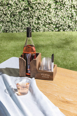 Wine Bottle & Disposable Cup Holder