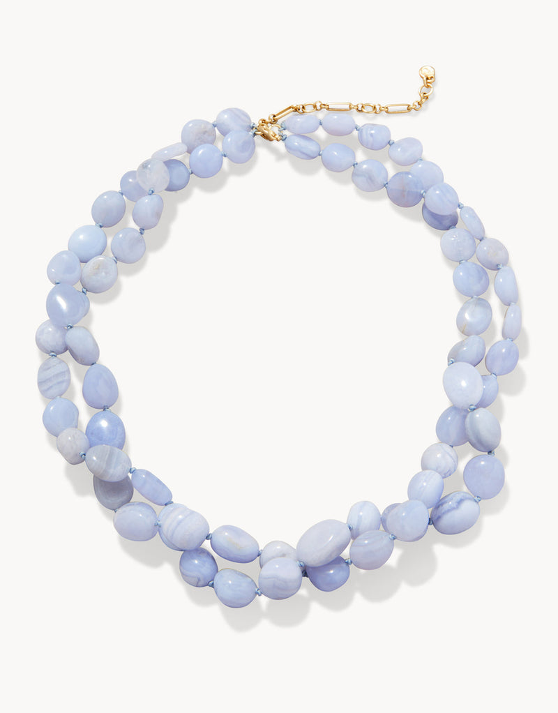 The Bluff Necklace 18" • Blue Chalcedony