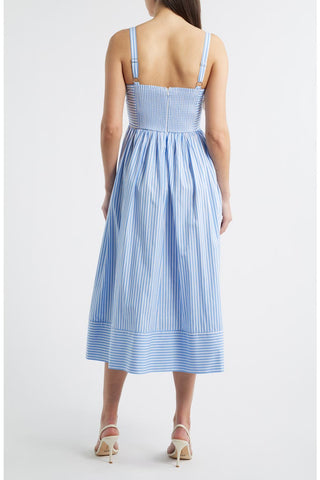 Shayla Striped Midi Dress • Sky Blue