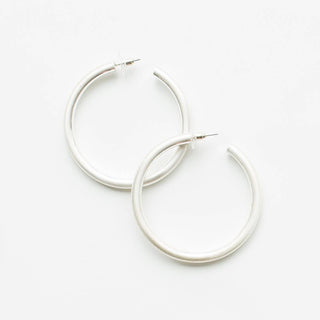 Estonia Silver Hoop Earrings • Matte