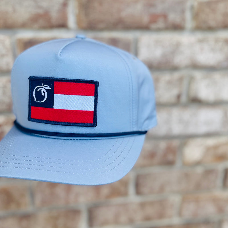 Peach State Flag Performance Rope Hat • Grey