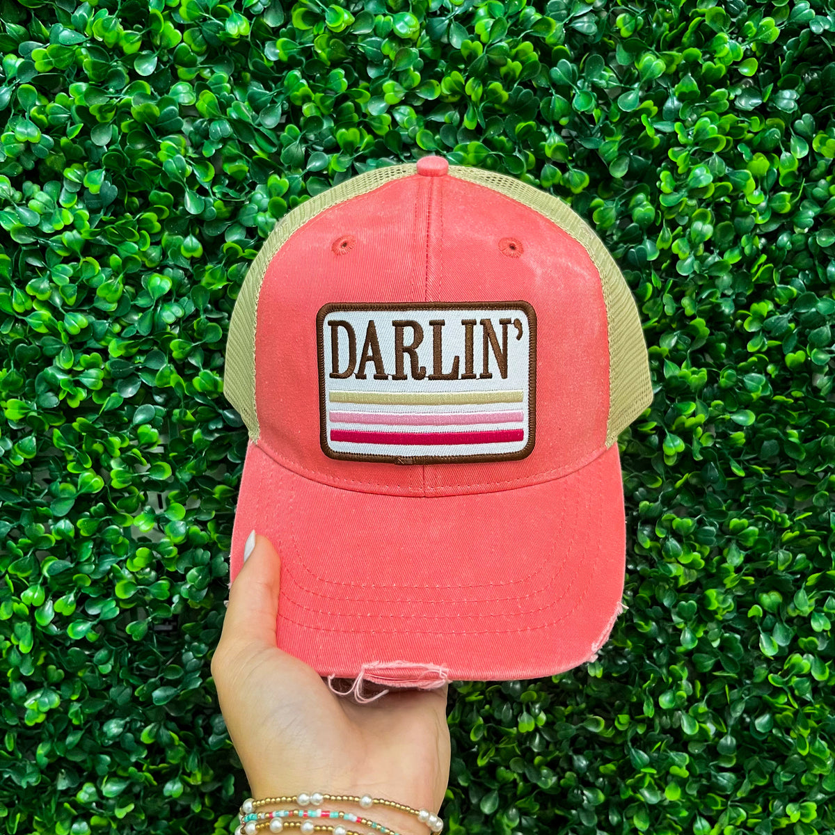 Darlin' Trucker Hat • Salmon Pink