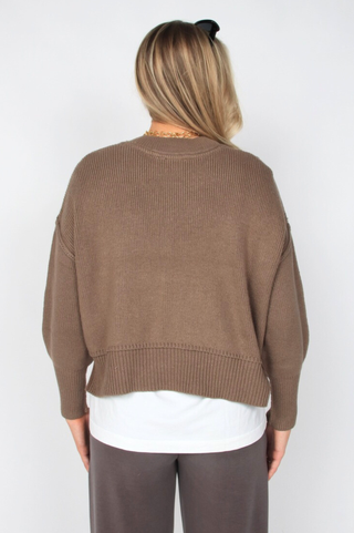 Sumire Crewneck Pullover Sweater • Deep Taupe