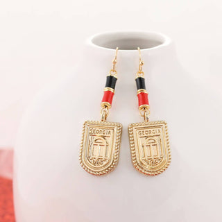 Georgia Gold & Tube Bead Earrings