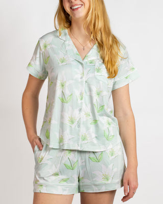 Peace Lily Short Sleeve Sleep Shirt