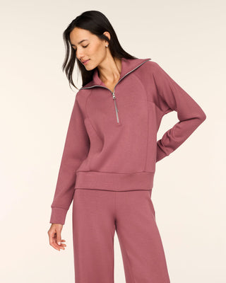 Spanx AirEssentials® Half Zip • Rum Raisin