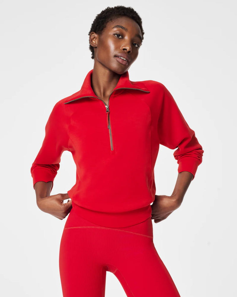 AirEssentials Half Zip • Spanx Red