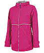 Monogrammed Full Zip Rain Jacket • Hot Pink