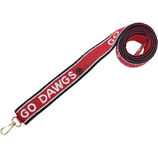 Georgia Bulldogs GO DAWGS Beaded Bag Strap