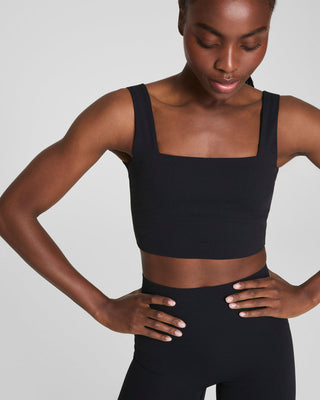 Spanx® Get Moving Cropped Square Neck Shelf Tank