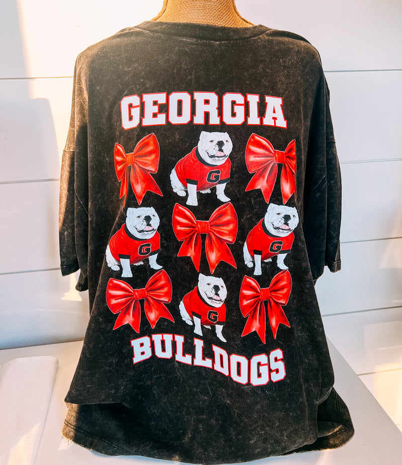 Georgia Bulldogs Dawg Bow • Oversized Tee