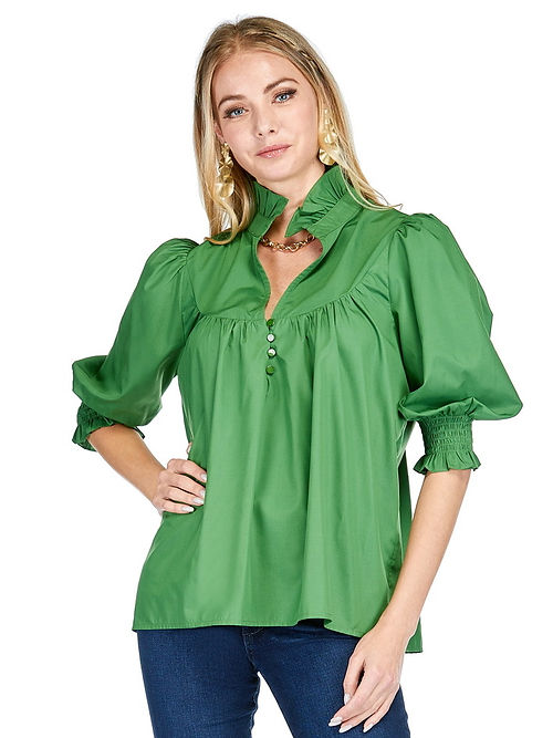 Yoke Button Top • Green