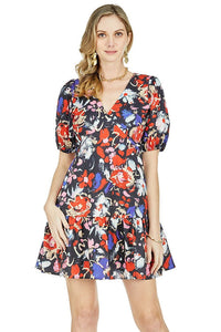 V-Neck Empire Dress • Paint Bloom