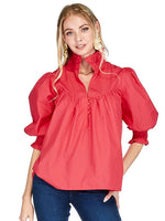 Yoke Button Top • Red