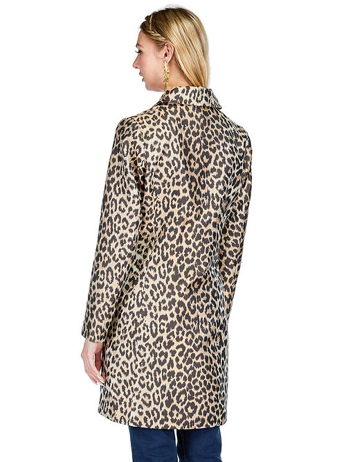 Collar Fitted Coat • Leopard