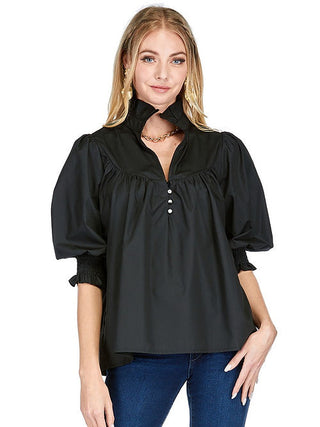 Yoke Button Top • Black