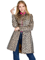 Collar Fitted Coat • Leopard