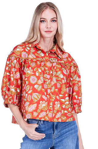 Round Yoke Blouse • Harvest