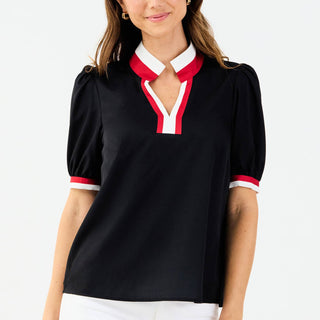 Tricia Top • Black & Red