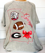 Georgia Football On My Mind Oversized Top • Sleet