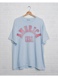 4th of July Arched Tee • Lt. Blue