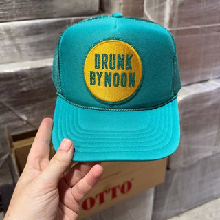 Drunk By Noon Patch Trucker Hat