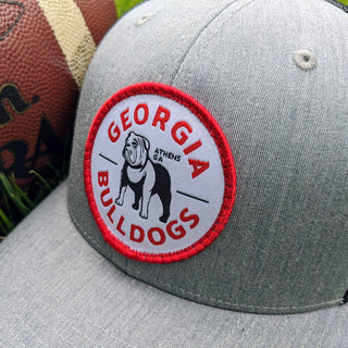 Georgia Bulldogs Patch Trucker Hat • Heather Grey & Black