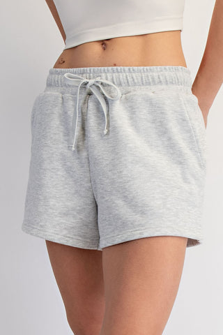 Myra French Terry Playful Shorts • Heather Grey