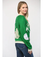 Golf Embroidered Patch Cardigan