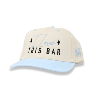 I Love This Bar Trucker Hat • Powder Blue