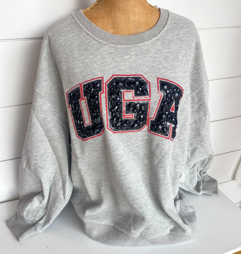 QOS Licensed Grey Jewel ‘UGA’ Sweatshirt