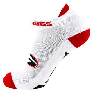 Georgia Bulldogs White Footie Socks