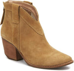 Arrow Suede Booties • Camel