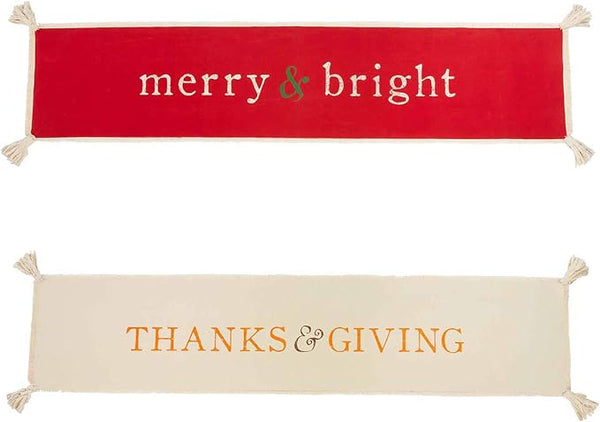 Reversible Christmas/Thanksgiving Table Runner