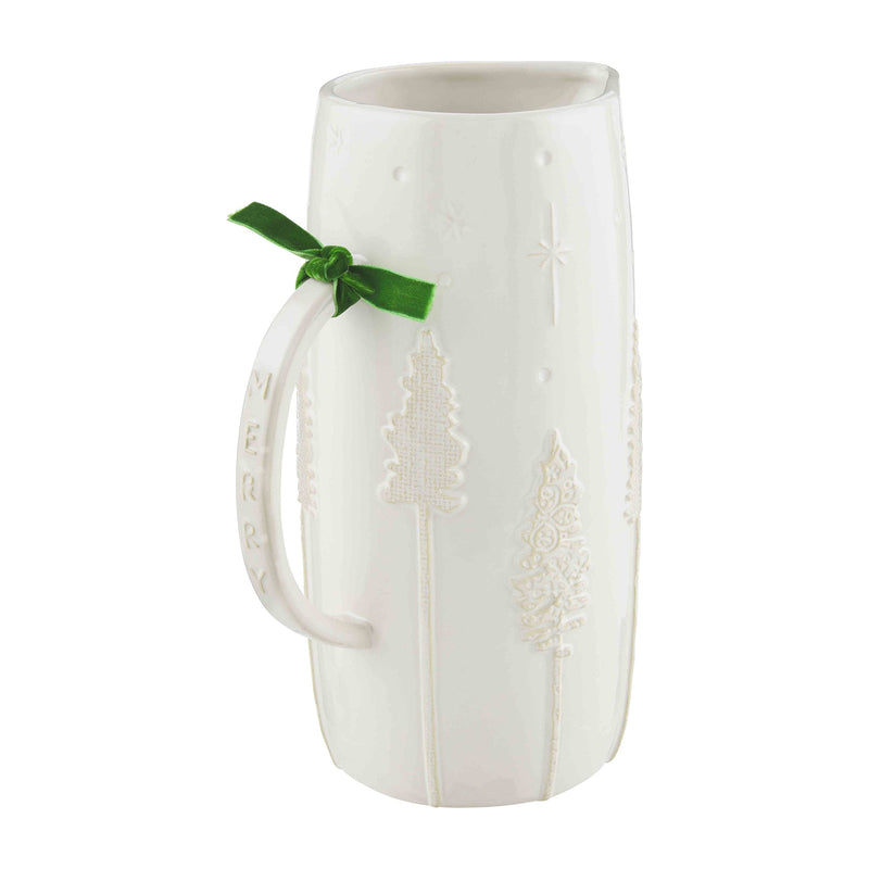 White Christmas Pitcher