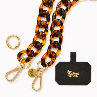 Hold the Phone Crossbody Chain - Tortoise