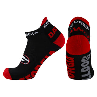 Georgia Bulldogs Black Footie Socks