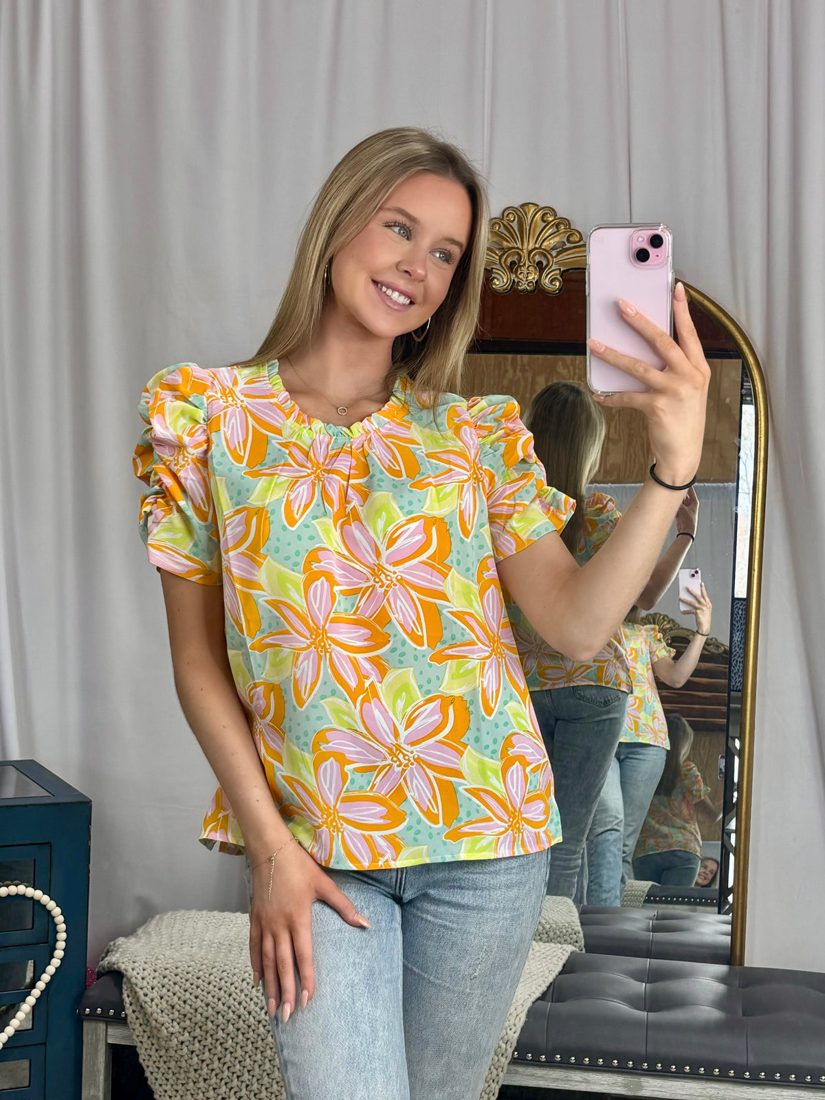 Tiegan Top • Tiegan Paradise View Orange