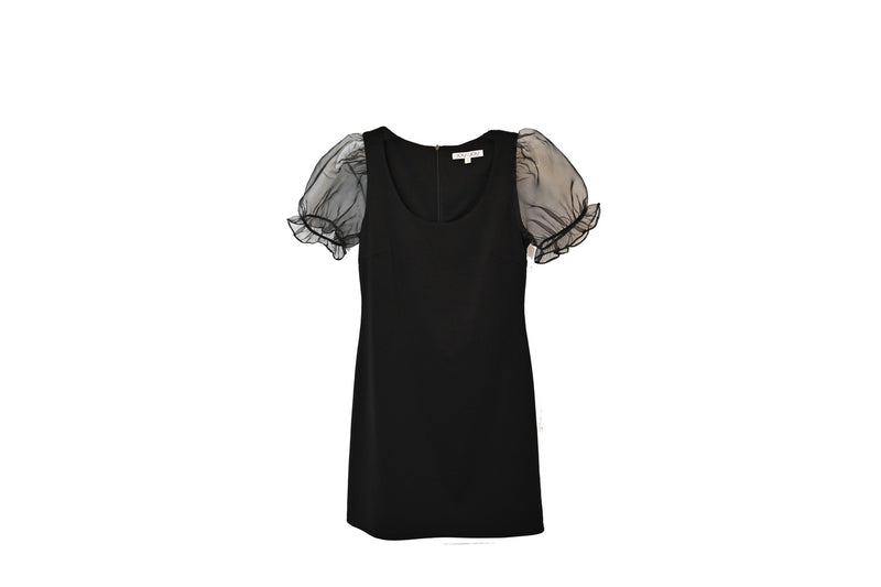 Megan Puff Sleeve Knit Dress • Black