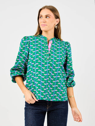Lia Top • Honey Vines Green