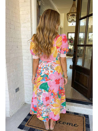 Winnie Button Down Vacay Dress • Pink