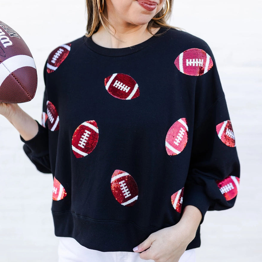 Millie Football Sweatshirt • Red&Black