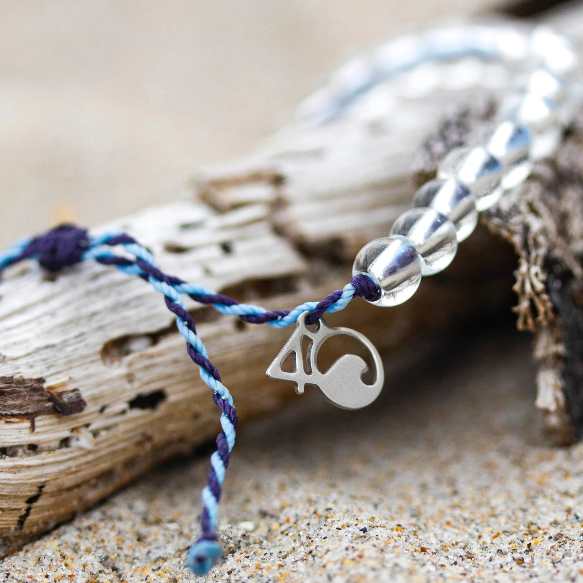 Whale Beaded Bracelet • Blue+Purple