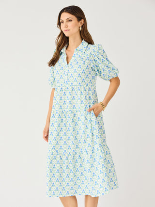 Eloise Midi Dress • Sweetbriar Lattice Blue