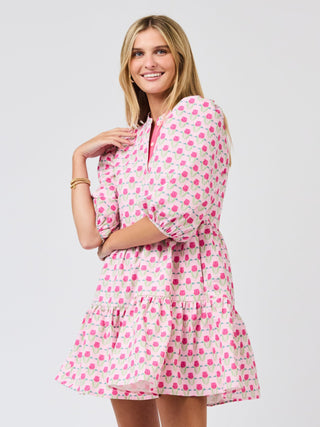 Riley Mini Dress • Flora Fanfare Pink