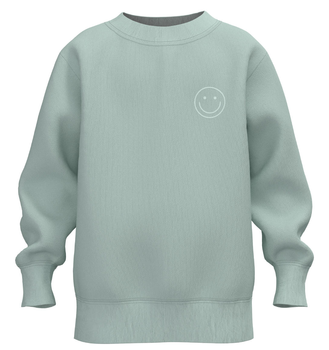 Youth Girls Puff Print Sweatshirt • Cool Mint