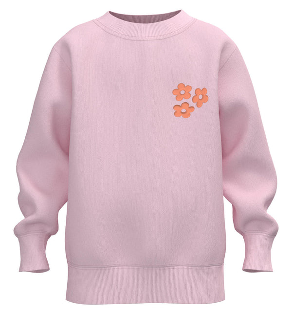 Youth Girls Puff Print Sweatshirt • Pink Mist