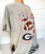 Georgia Football On My Mind Oversized Top • Sleet