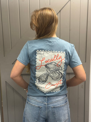 Only Locally Caught Oyster SSI Tee • Mystic Blue