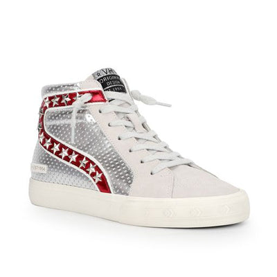 Bailey High Top 12 Sneakers • Red/Silver/Multi